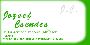 jozsef csendes business card
